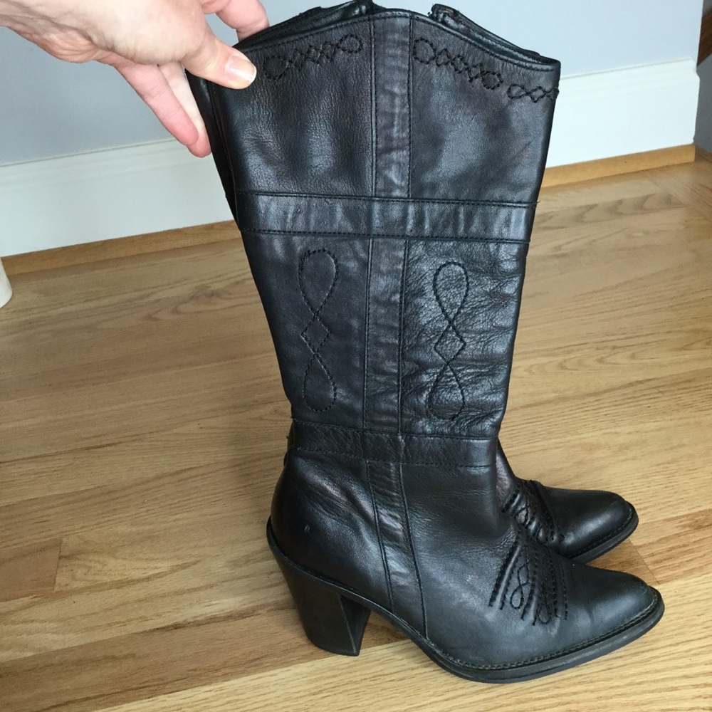 Vintage Zodiac Image Western tall heeled boots - Picture 4 of 14